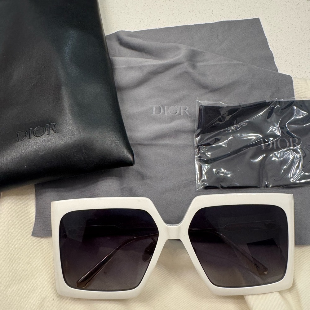 Dior Ivory Oversized Sunglasses